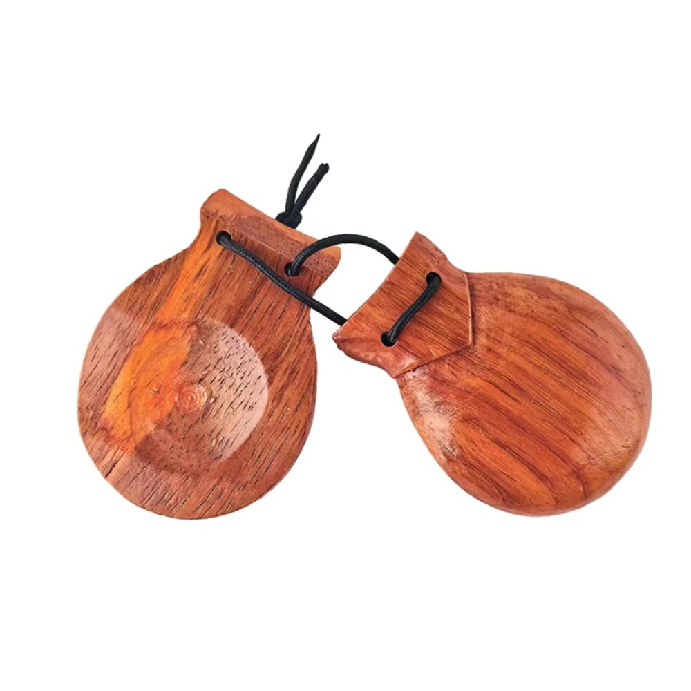 Castanet Flamenco - Castañuelas de Madera Orff, Diseño Tradicional,
