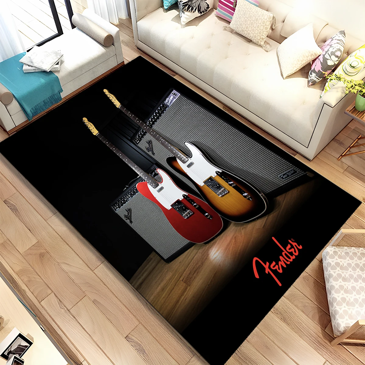Musical Instruments Online - Alfombra 3D con Diseño de Guitarra