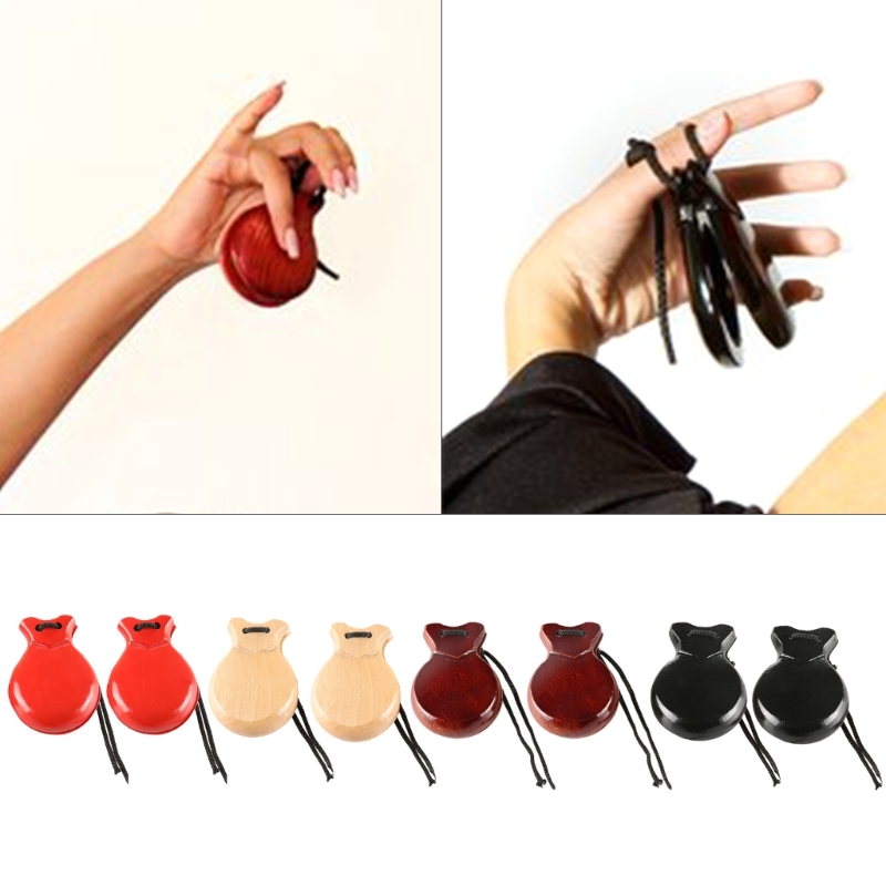Castanet Flamenco - 2 uds castañuela tradicional madera castañuelas