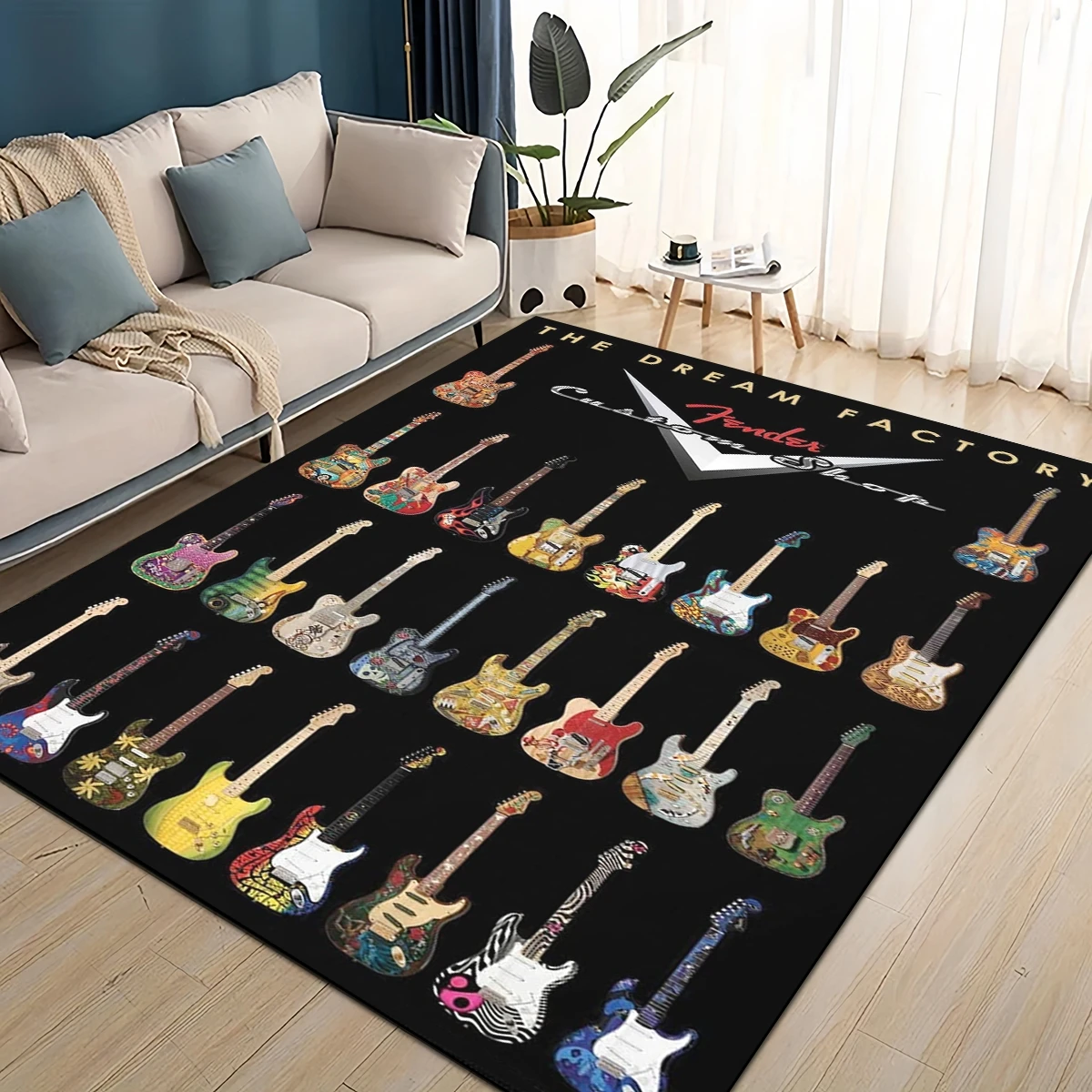 Musical Instruments Online - Alfombra Retro 3D con logo de