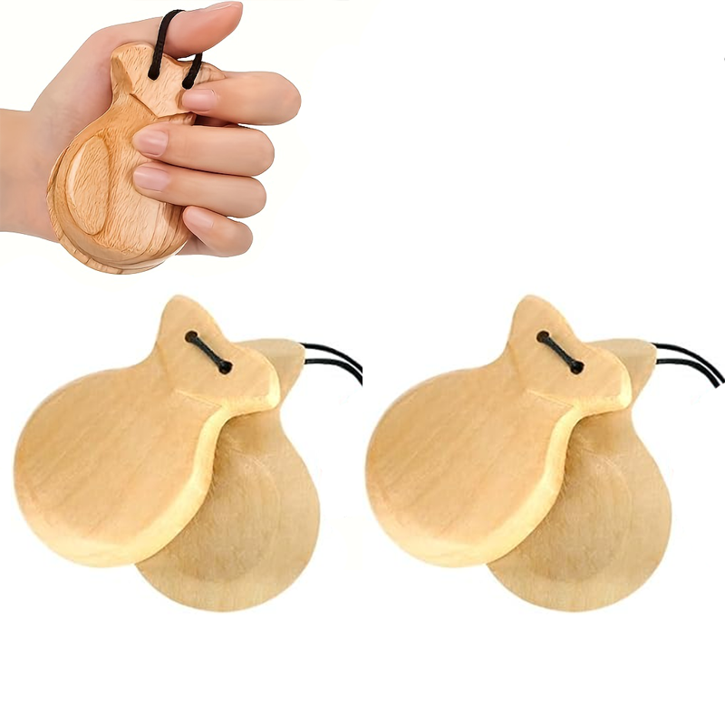 Castanet Flamenco - Paquete de 2 Castañuelas Españolas Tradicionales