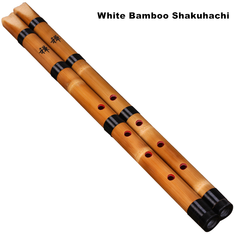 Musical Instrument Irish - Shakuhachi Chiba de bambú blanco Natural