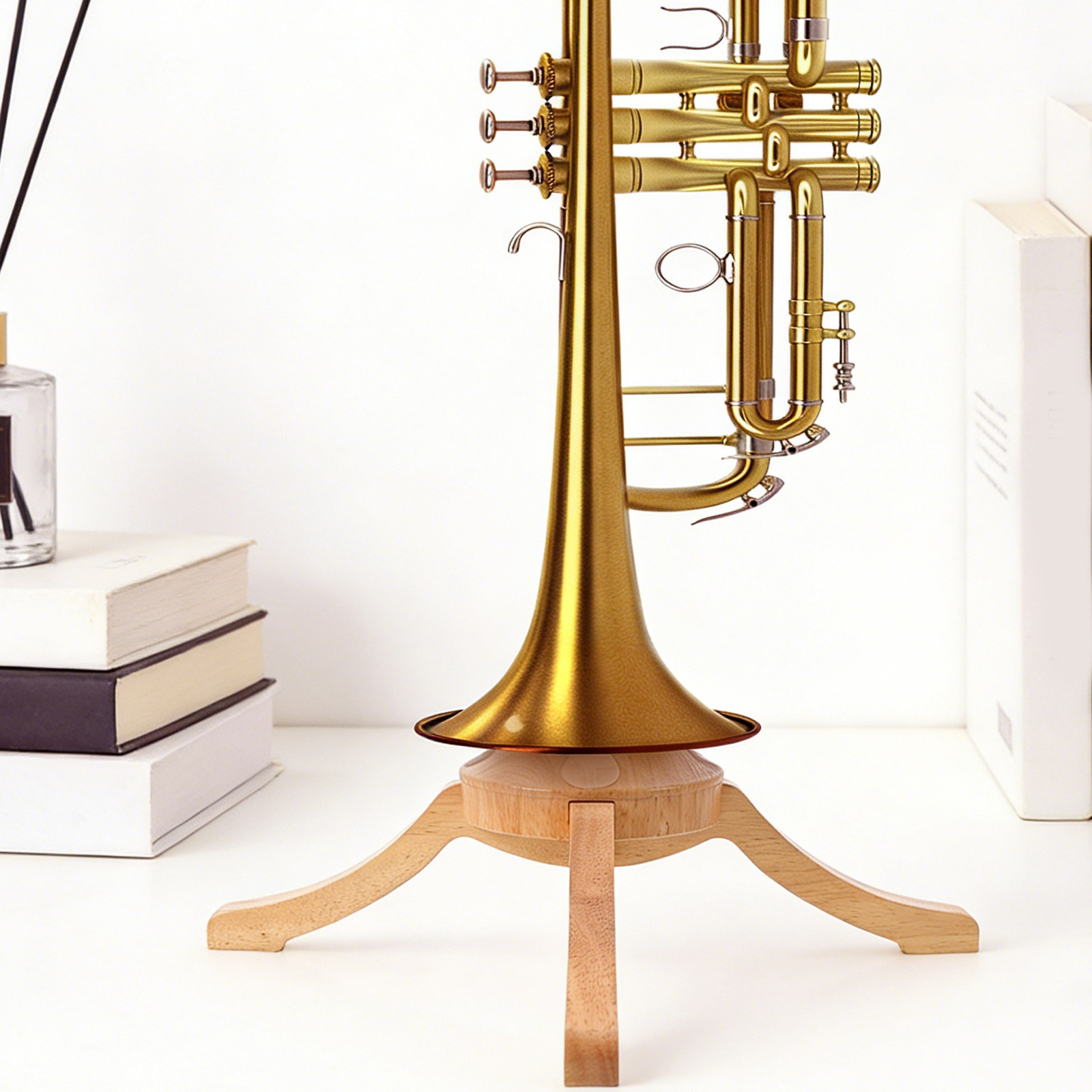 Musical Instrument Cornet - Soporte de Madera para Trompeta de