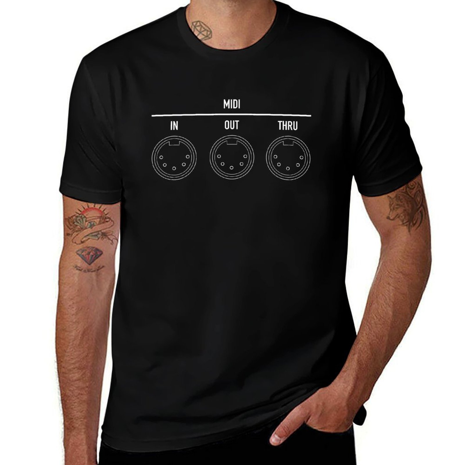 Musical Instrument Digital Interface (Midi) - Camiseta blanca de talla grande de