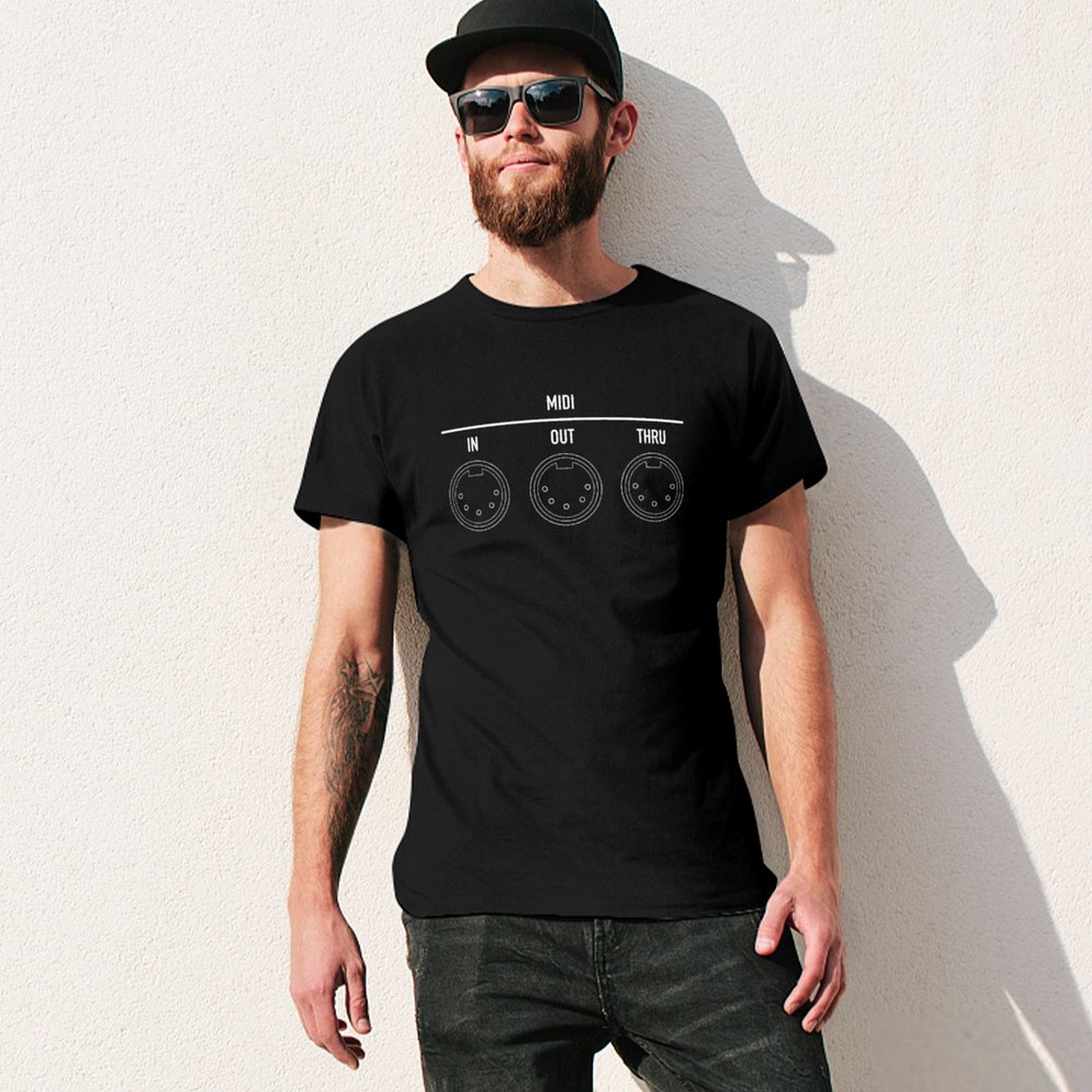 Camiseta Blanca con Diseño de  - Musical Instrument Digital Interface (Midi) reseña y precio