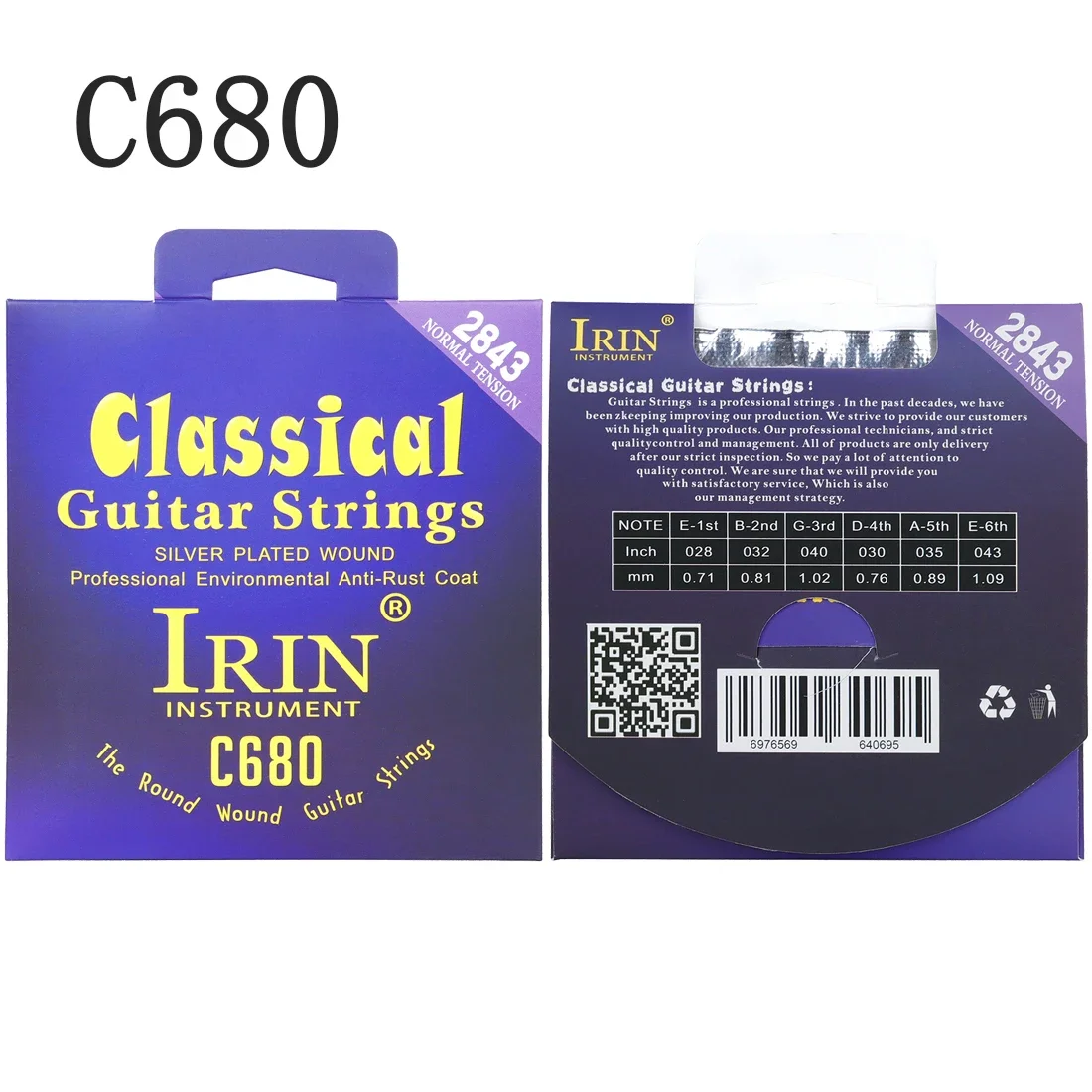 Cuerdas de guitarra clásica IR - Classical Guitar Nylon reseña y precio