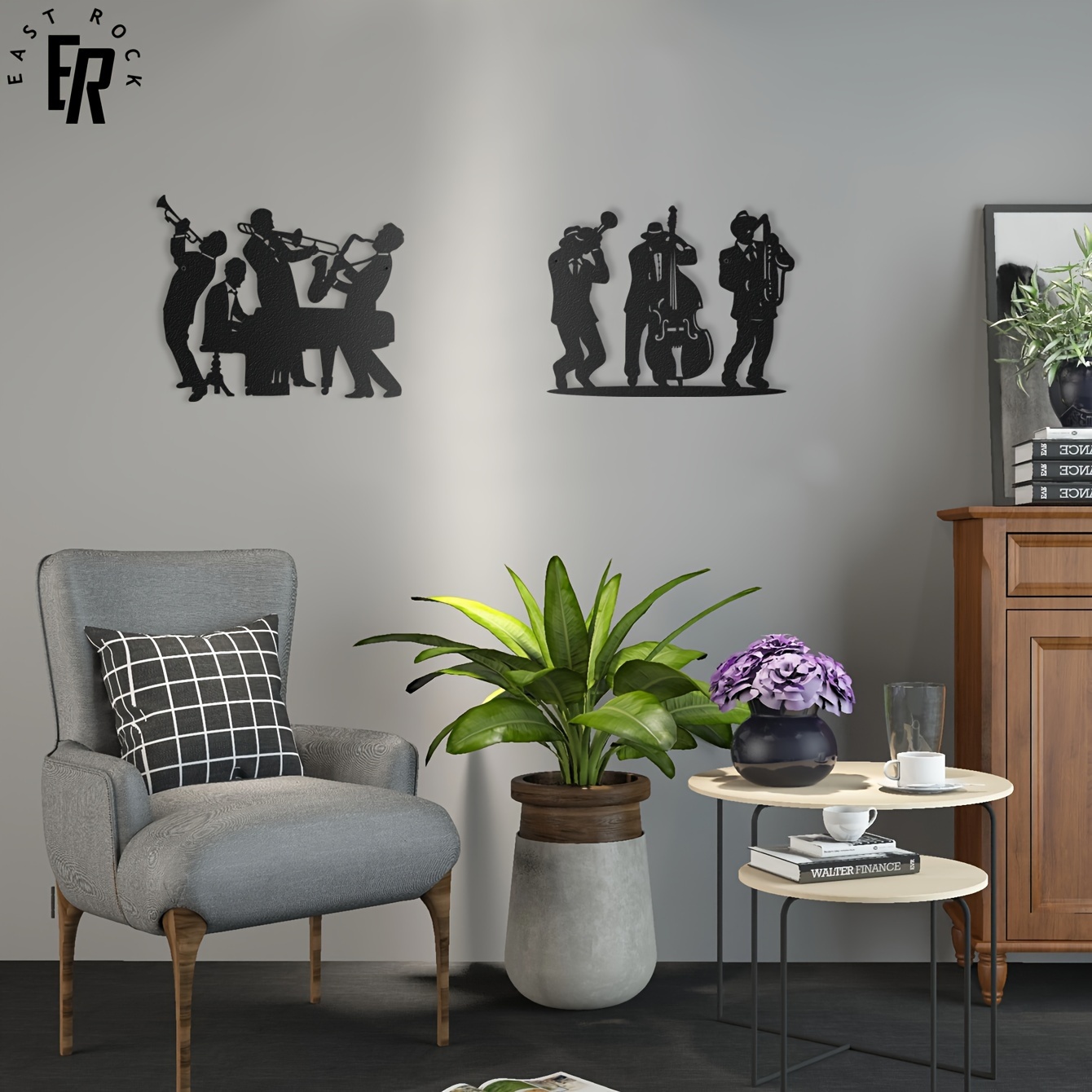 Decoración de Pared con Siluet - Musical Instrument Symbols reseña y precio
