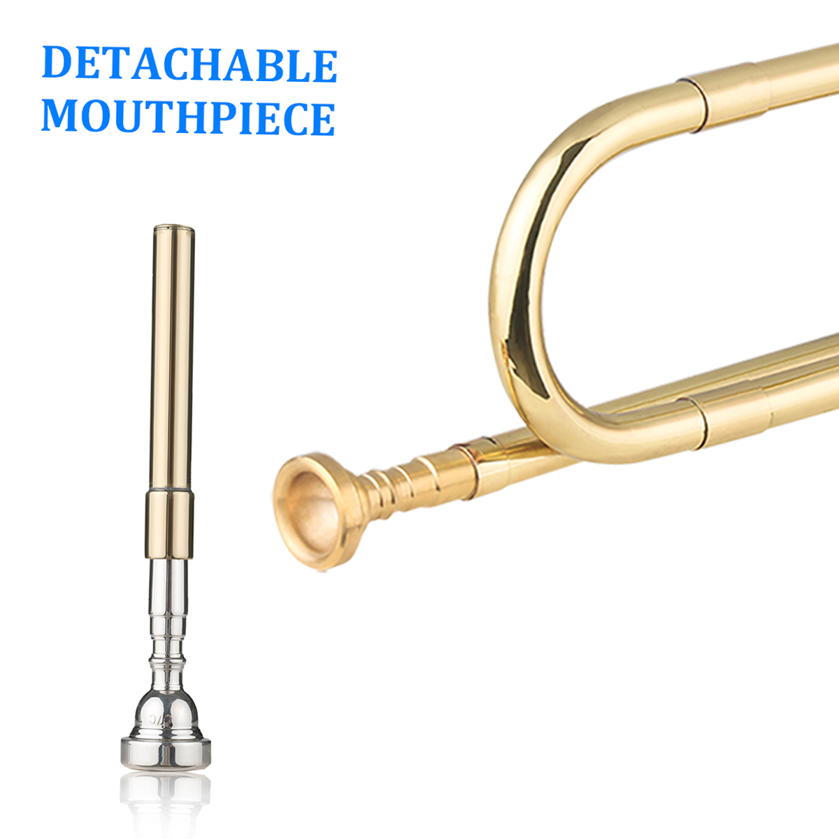 Trompeta de caballería chapada - Musical Instrument Cornet reseña y precio