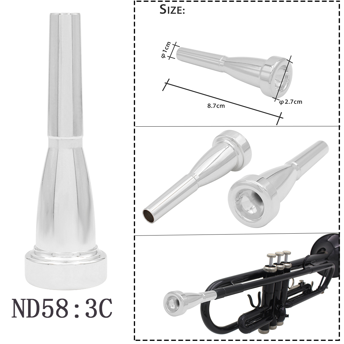 Boquilla de trompeta de instru - Musical Instrument Cornet reseña y precio