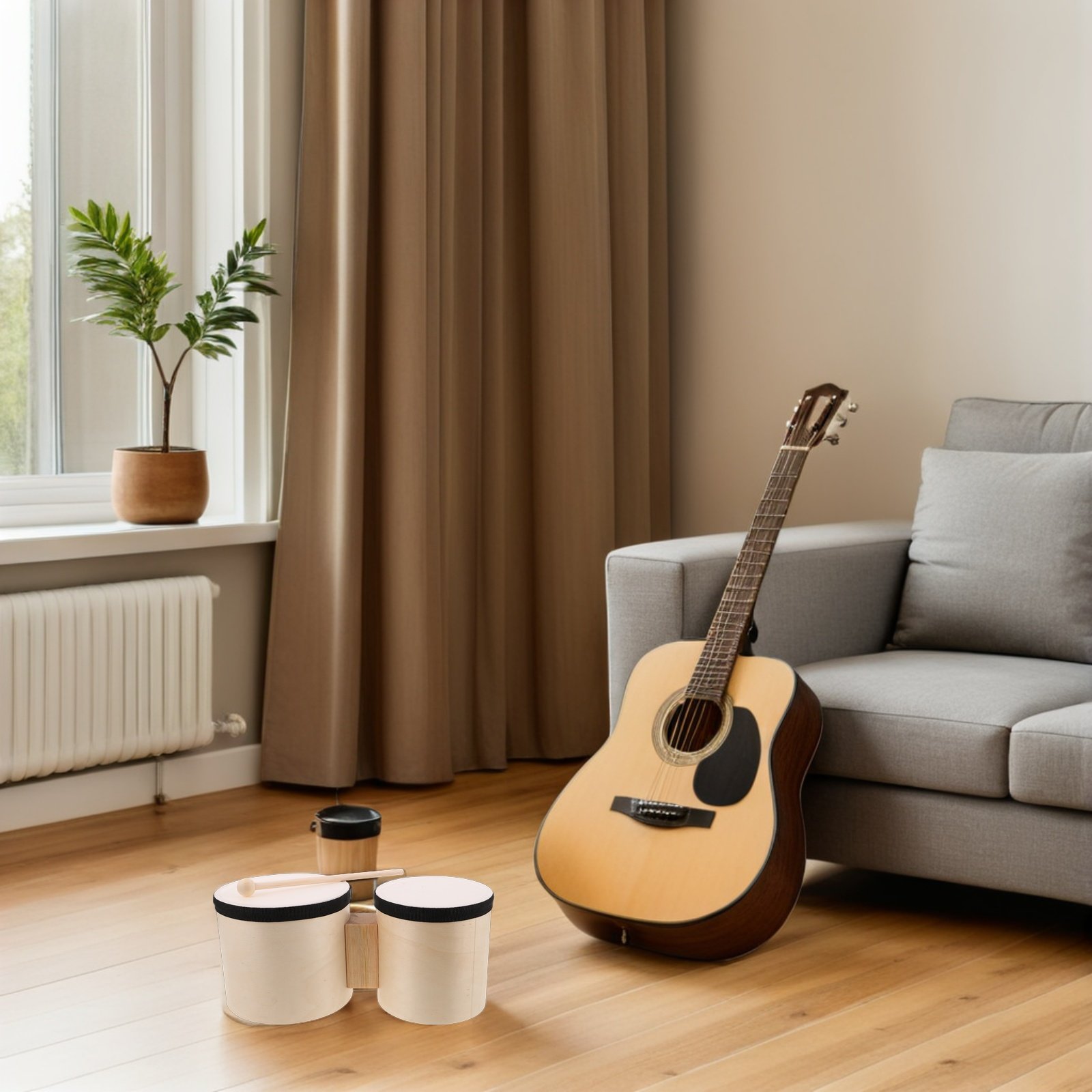 1 Juego de Bongos de Madera, T - Musical Instrument With Hand reseña y precio