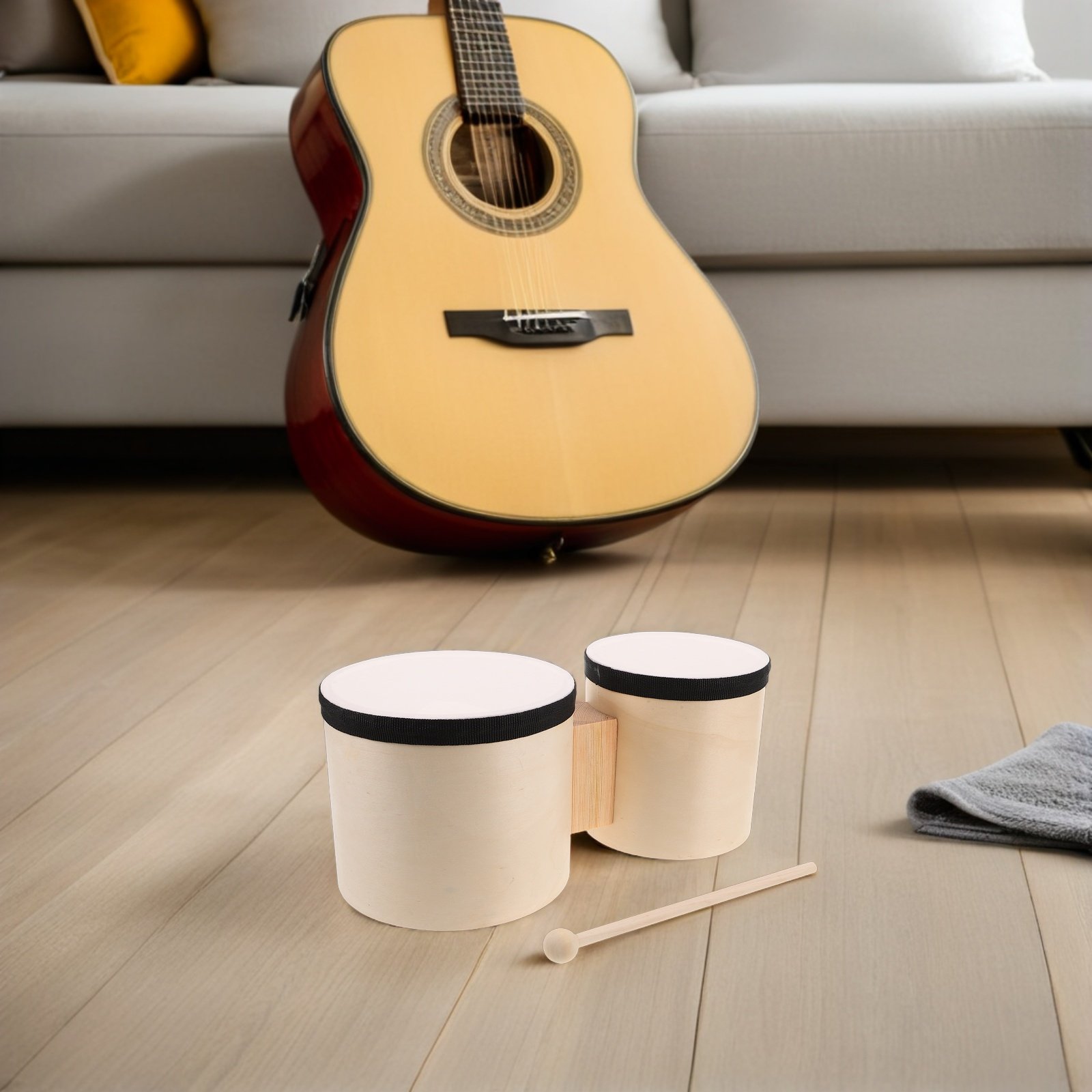 1 Juego de Bongos de Madera, T - Musical Instrument With Hand reseña y precio