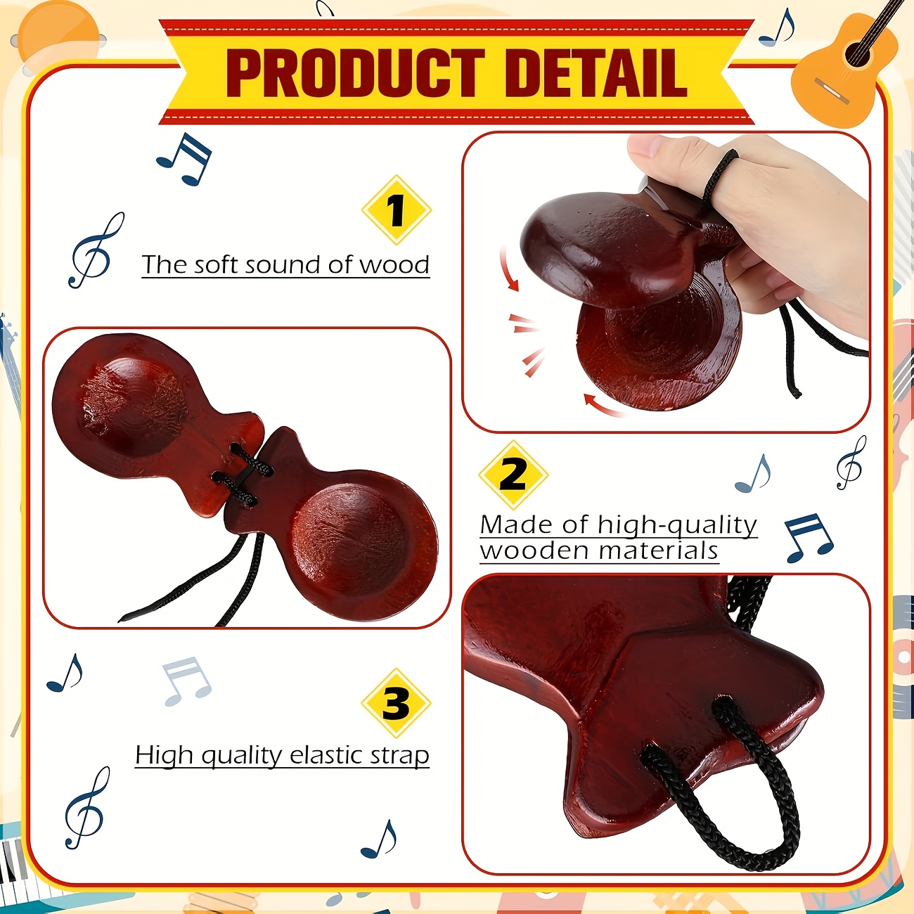Paquete de 2 Castañuelas Españ - Castanet Flamenco reseña y precio