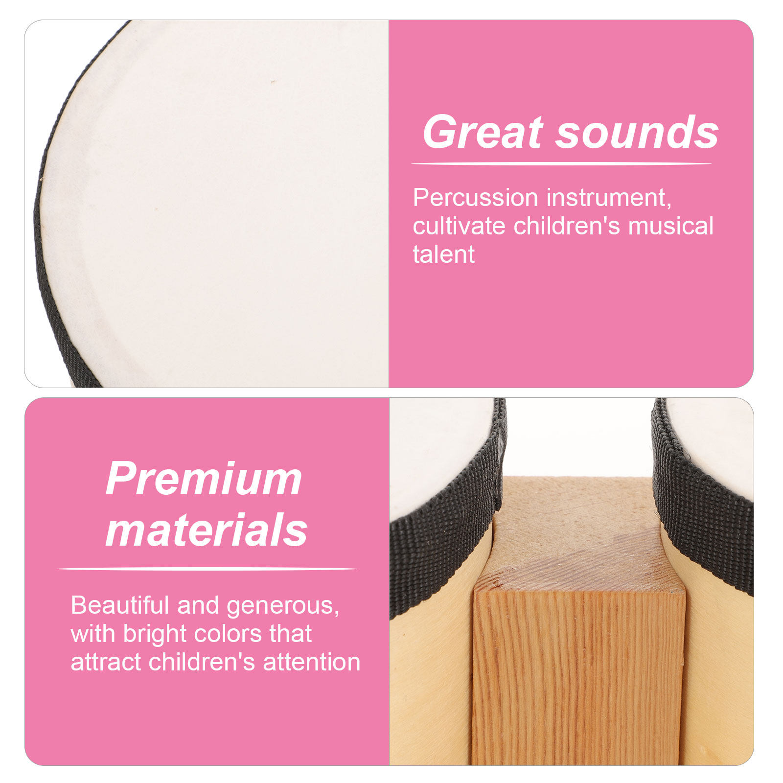 Tambor de Percusión de Madera, - Musical Instrument With Hand reseña y precio