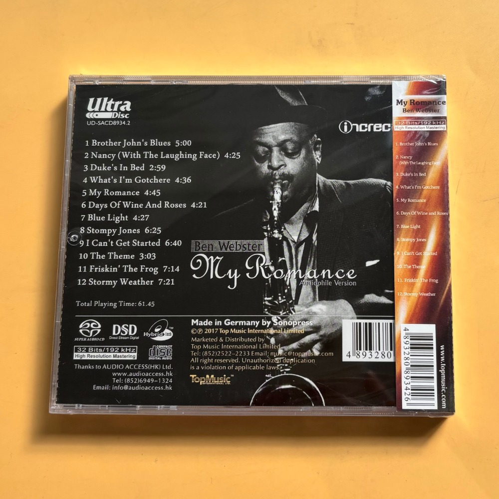 Ben Webster My Romance Jazz CD - Musical Instrument Of reseña y precio